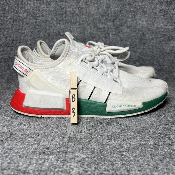 Adidas NMD_R1 V2 Shoes Mens Size 7 White Green Red Mexico City Boost FY6629 - Picture 10 of 10